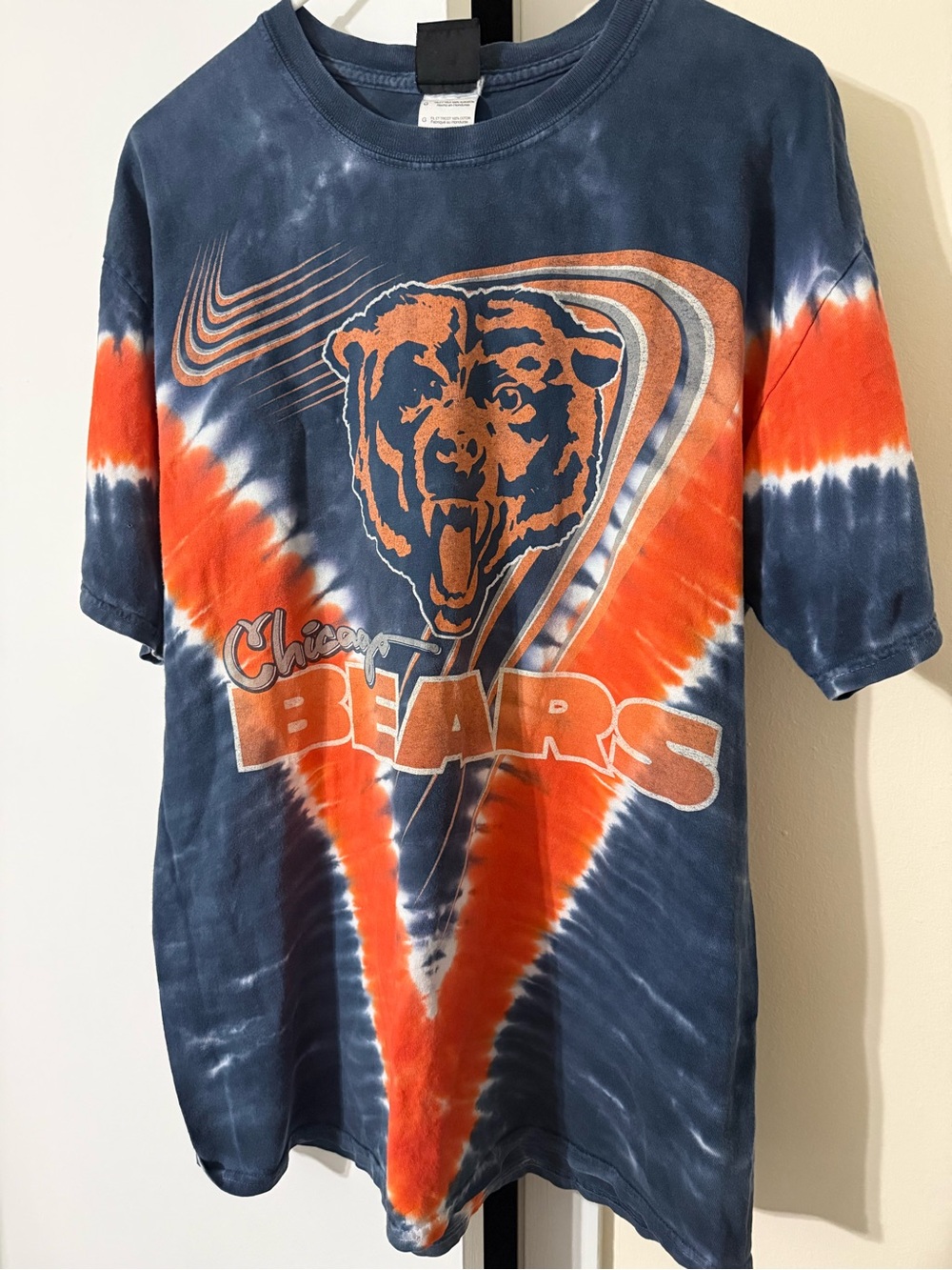 NFL Chicago Bears Tie-Dye Short Sleeve Tee - Navy & Orange